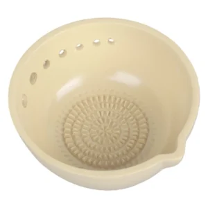 2 in 1 Ceramic Herb Stripper and Garlic Grater Bowl,Garlic Grater & Herb Bowl